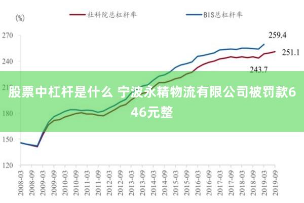 股票中杠杆是什么 宁波永精物流有限公司被罚款646元整