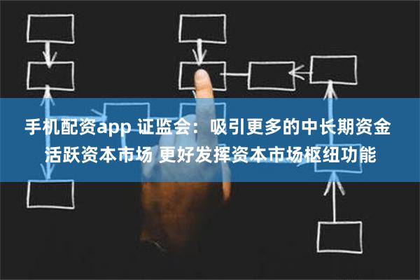 手机配资app 证监会：吸引更多的中长期资金 活跃资本市场 更好发挥资本市场枢纽功能