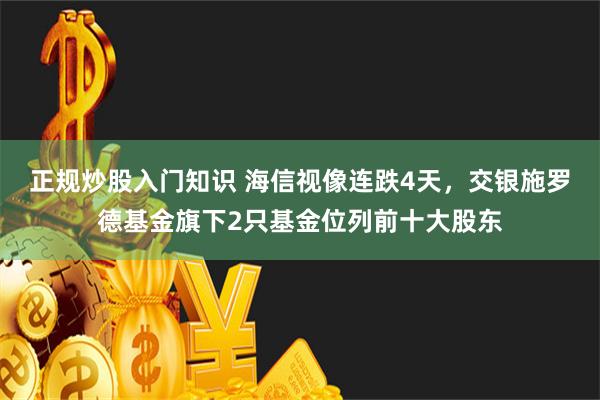 正规炒股入门知识 海信视像连跌4天，交银施罗德基金旗下2只基金位列前十大股东