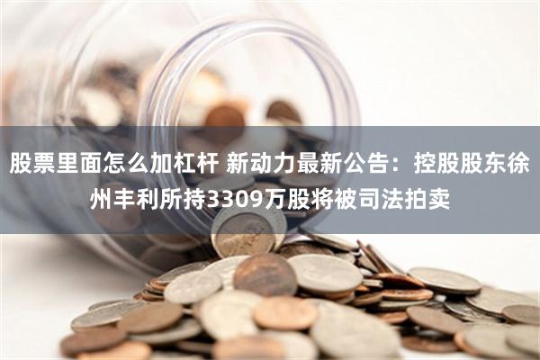 股票里面怎么加杠杆 新动力最新公告：控股股东徐州丰利所持3309万股将被司法拍卖