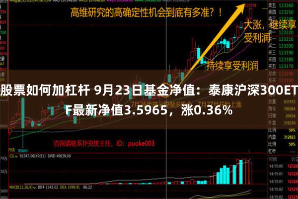 股票如何加杠杆 9月23日基金净值：泰康沪深300ETF最新净值3.5965，涨0.36%